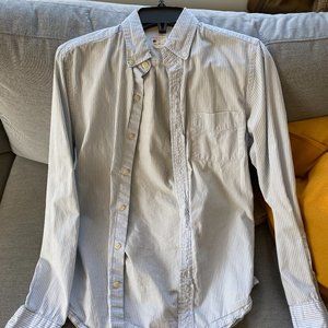 J.CREW Mens Sunwashed Oxford Shirt Stripe XS